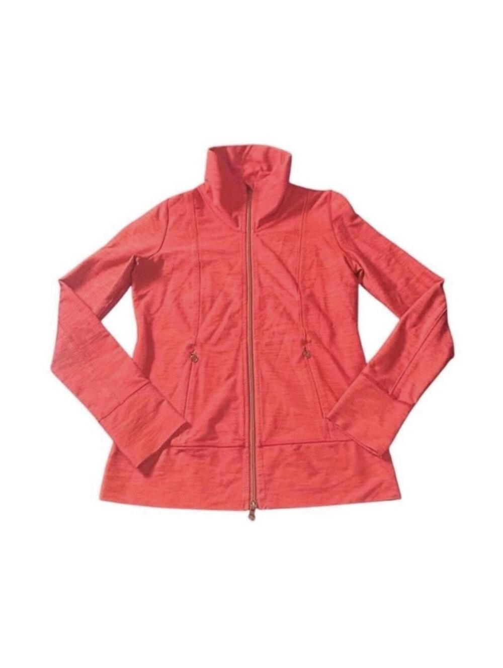 Lululemon Coral/faded Red Full-Zip Long Sleeve Jacket Size 8